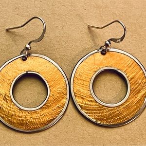 Capiz Shell Earrings by Culture Mix - Sunshine Yellow (Small)